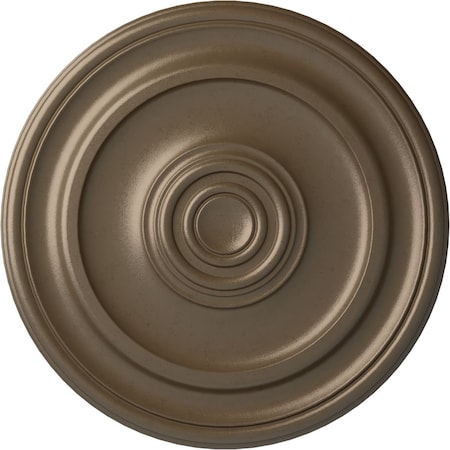 Ekena Millwork Kepler Traditional Ceiling Medallion (For Canopies up to 4 1/2"), 19 3/4"OD x 1 1/2"P, Warm Silver CM20KPWSS